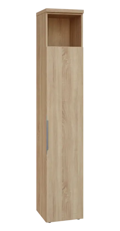 SIN 6 - 4DN kancelářská skříň, 1-dveřová/nika, pravá, 2170x400x400, dub bardolino